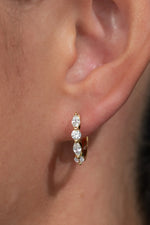 Aria Crystal Hoop Earrings | Gold