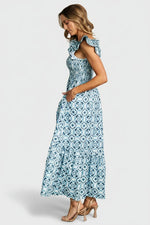 Zoey Smocked Maxi Dress | Blue Print