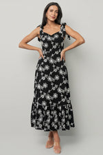 Amor Midi Dress | Black + Ivory Floral
