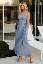 Korley Maxi Dress | Blue Stripe