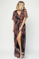 Rachel Maxi Dress | Black + Pink