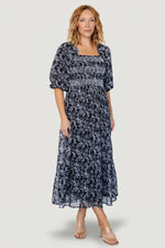 Tulsa Smocked Dress | Black + White