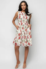 Clémence Smocked Short Dress | Rose Floral