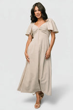 Indie Back Tie Dress | Oatmeal