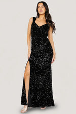 Monroe Sequin Gown | Black
