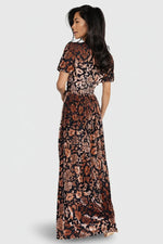Leslie Velvet Maxi Dress | Black + Bronze