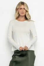 Ainsley Ribbed Top | Off White