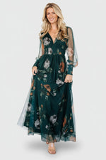 Layla Tulle Maxi Dress | Deep Topaz Floral
