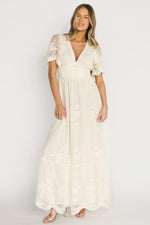 Rosalia Lace Maxi Dress | Vintage Cream