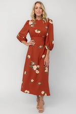 Karalie Maxi Dress | Terracotta Floral