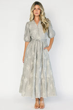 Marguerite Embroidered Dress | Ivory + Black