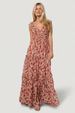 Martina Maxi Dress | Blush + Red