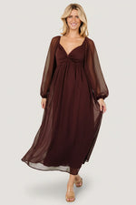 Dione Midi Dress | Mahogany