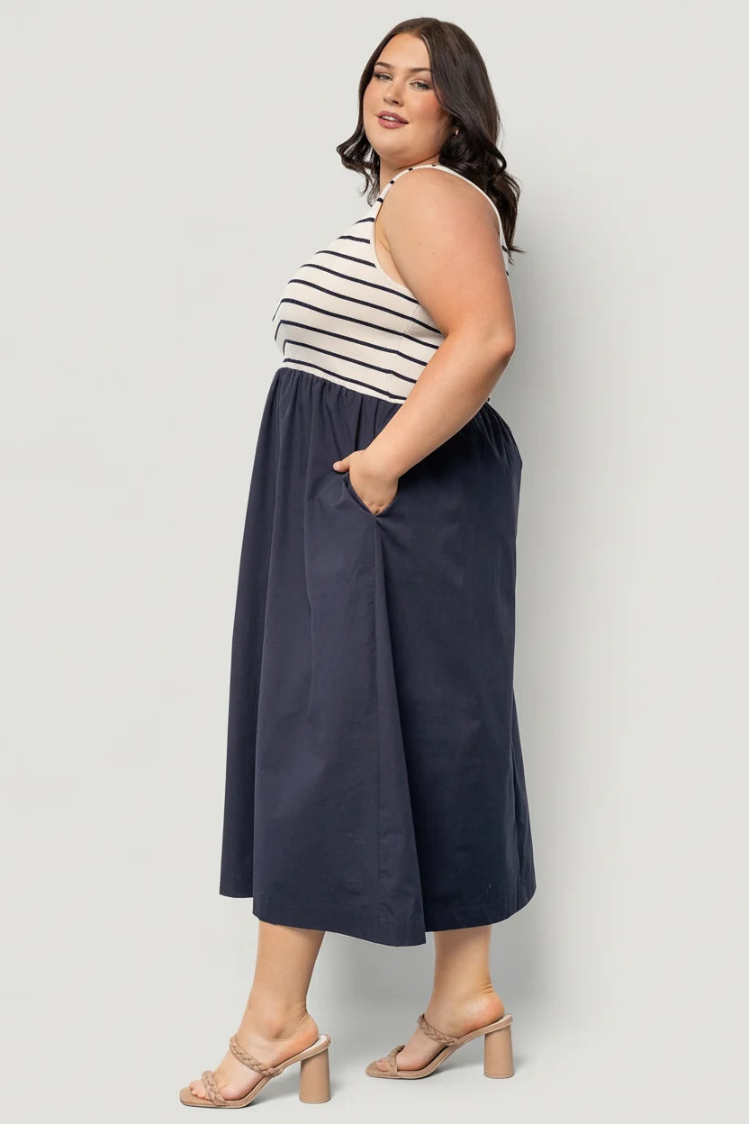 Nantucket Tank Dress | Navy Stripe