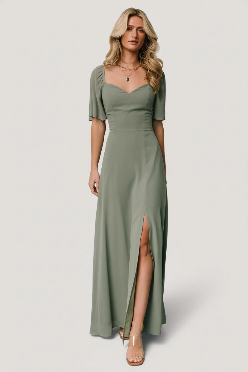 Sierra Sweetheart Maxi Dress | Eucalyptus