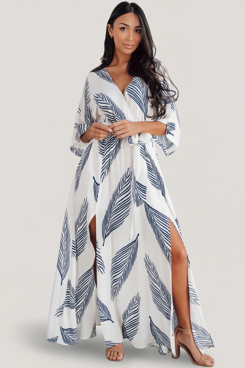 Corinth Maxi Dress | Navy Print
