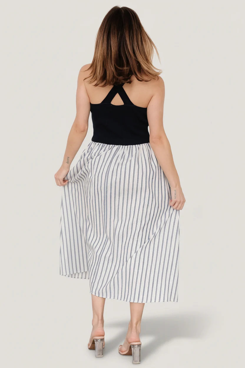 Marbella Tank Dress | Navy Stripe