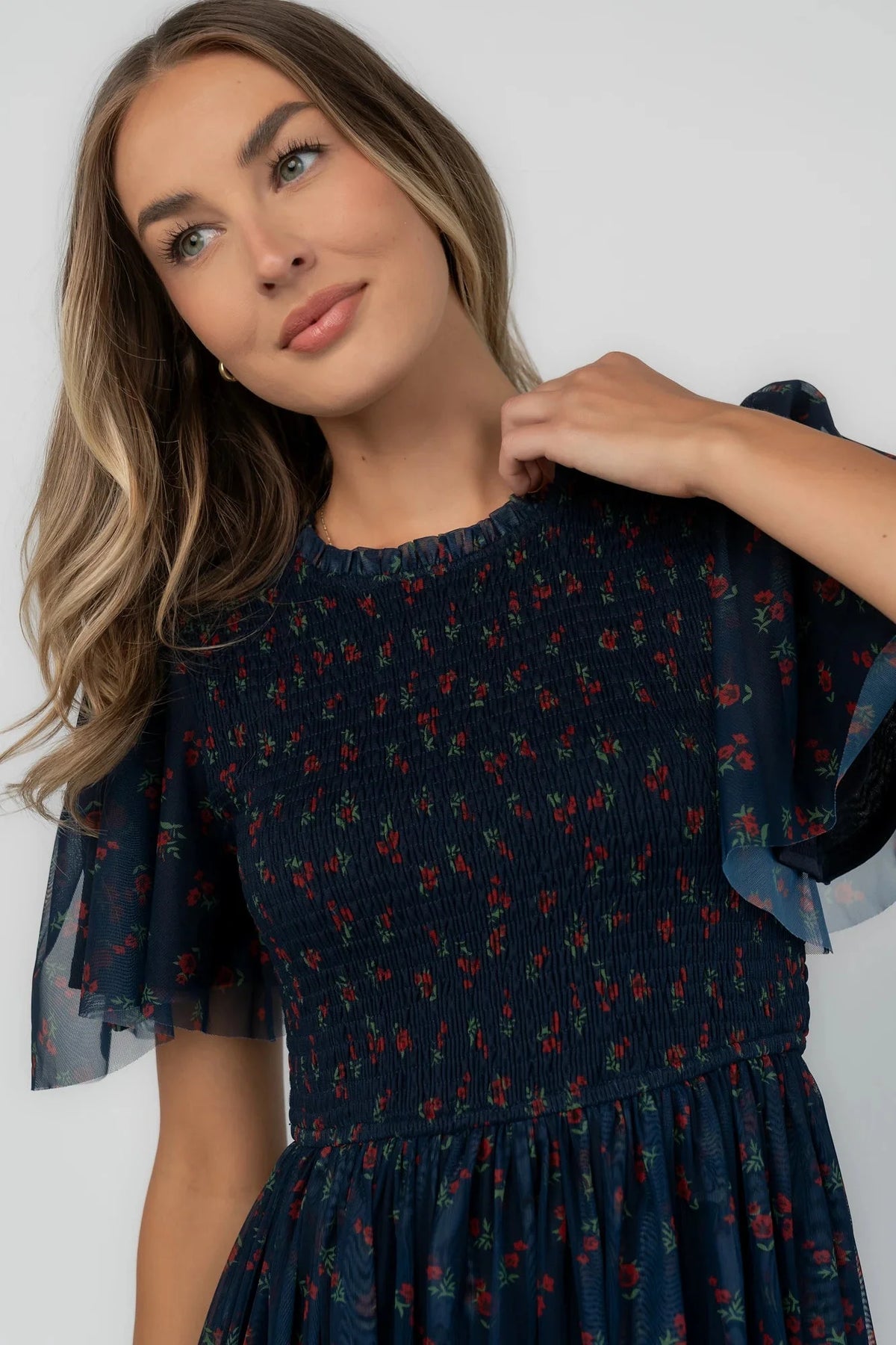 Embry Midi Dress | Navy Floral