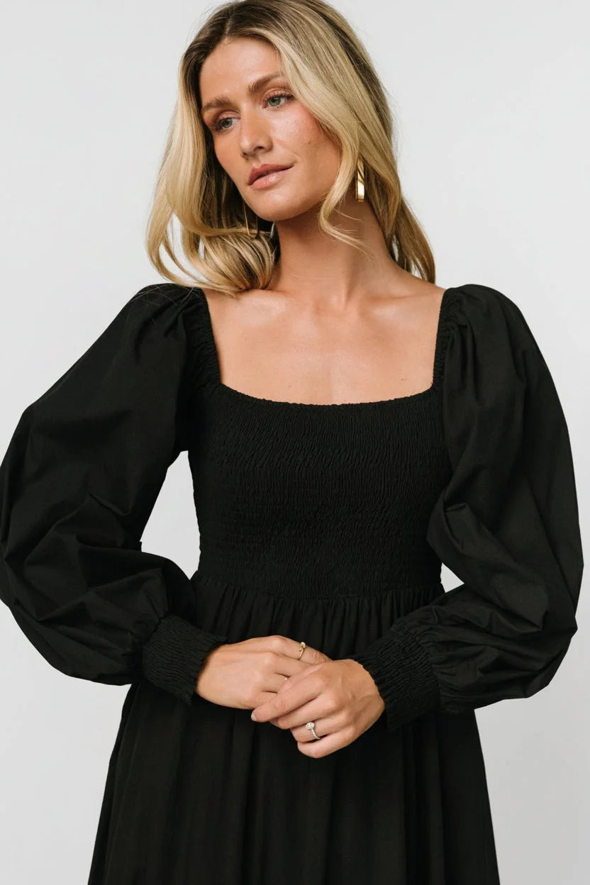Chandler Eyelet Maxi Dress | Black