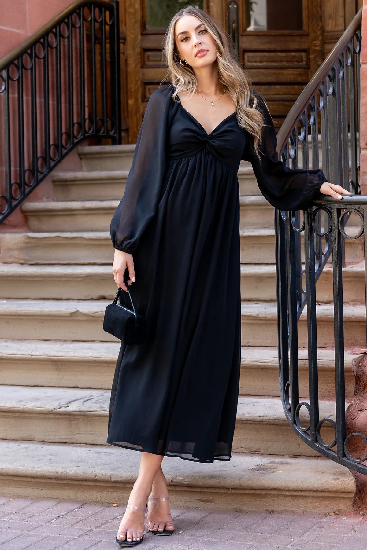 Dione Midi Dress | Black