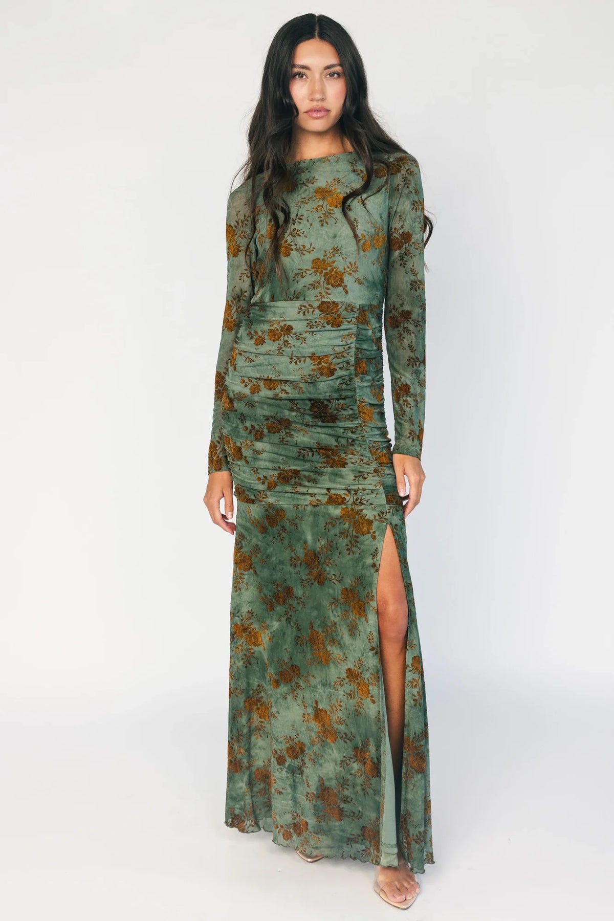 Nocturne Maxi Dress | Green + Copper