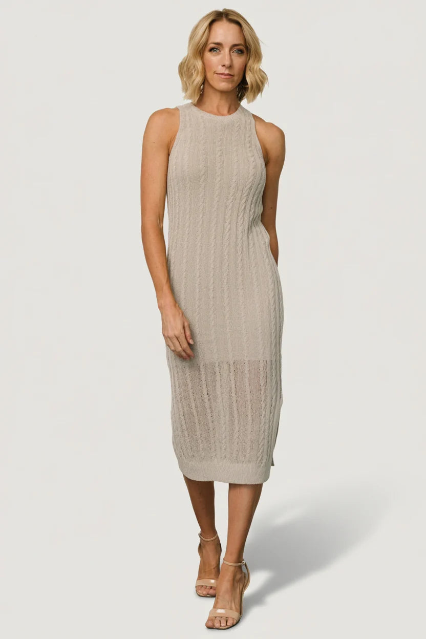 Nalani Knit Tank Dress | Stone
