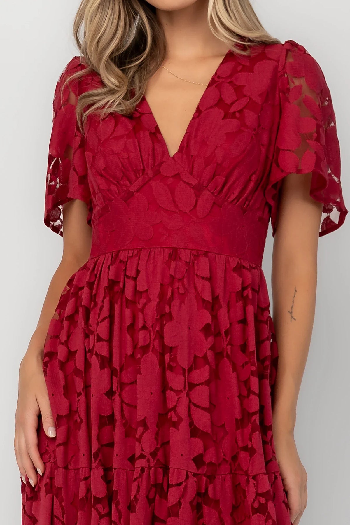 Samara Midi Dress | Cranberry