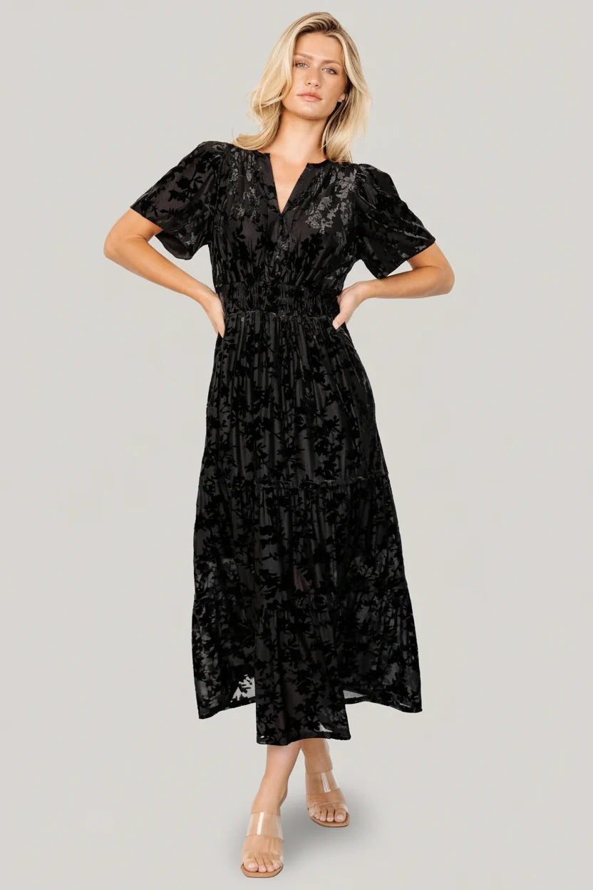 Bronwyn Velvet Dress | Black