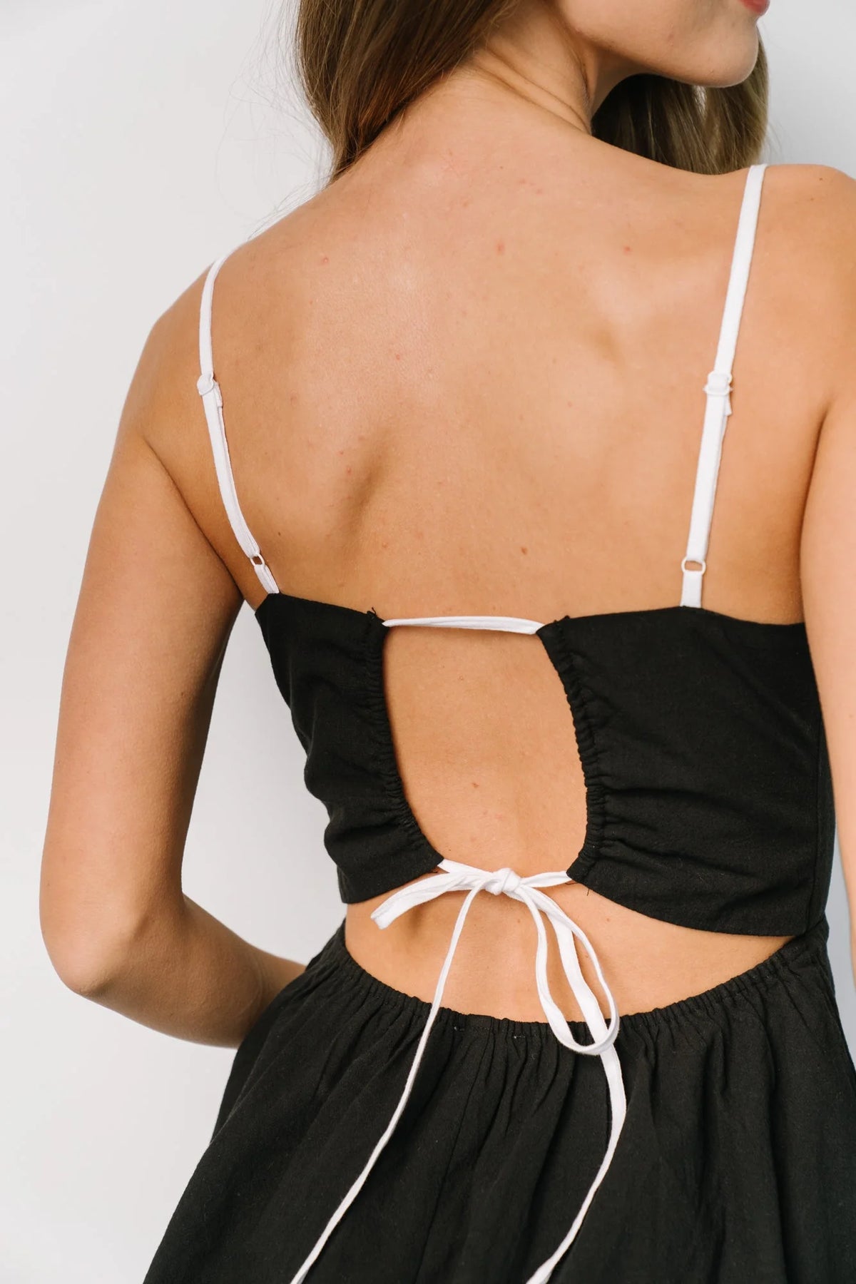 Odette Tiered Dress | Black + White