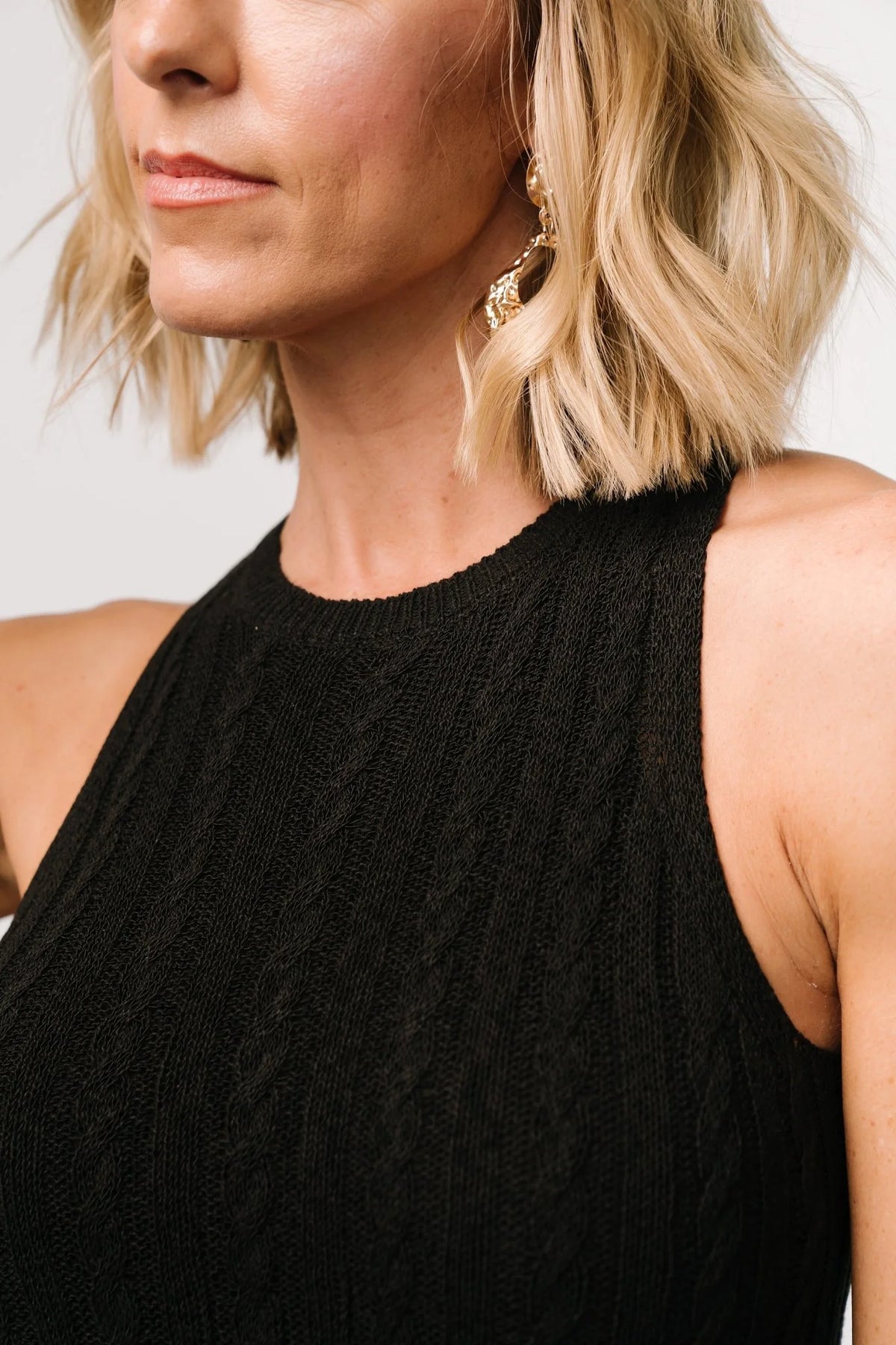 Nalani Knit Tank Dress | Black