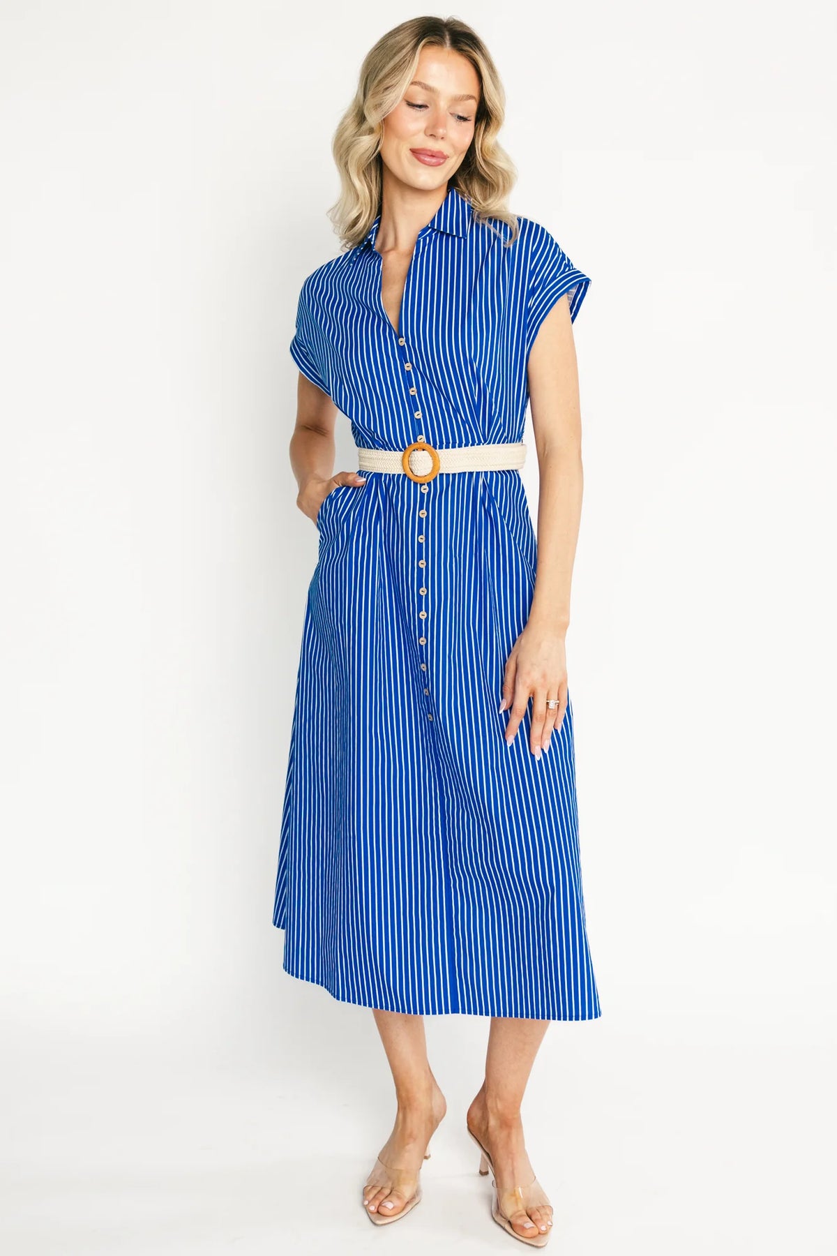 Pyper Midi Dress | Blue Stripe