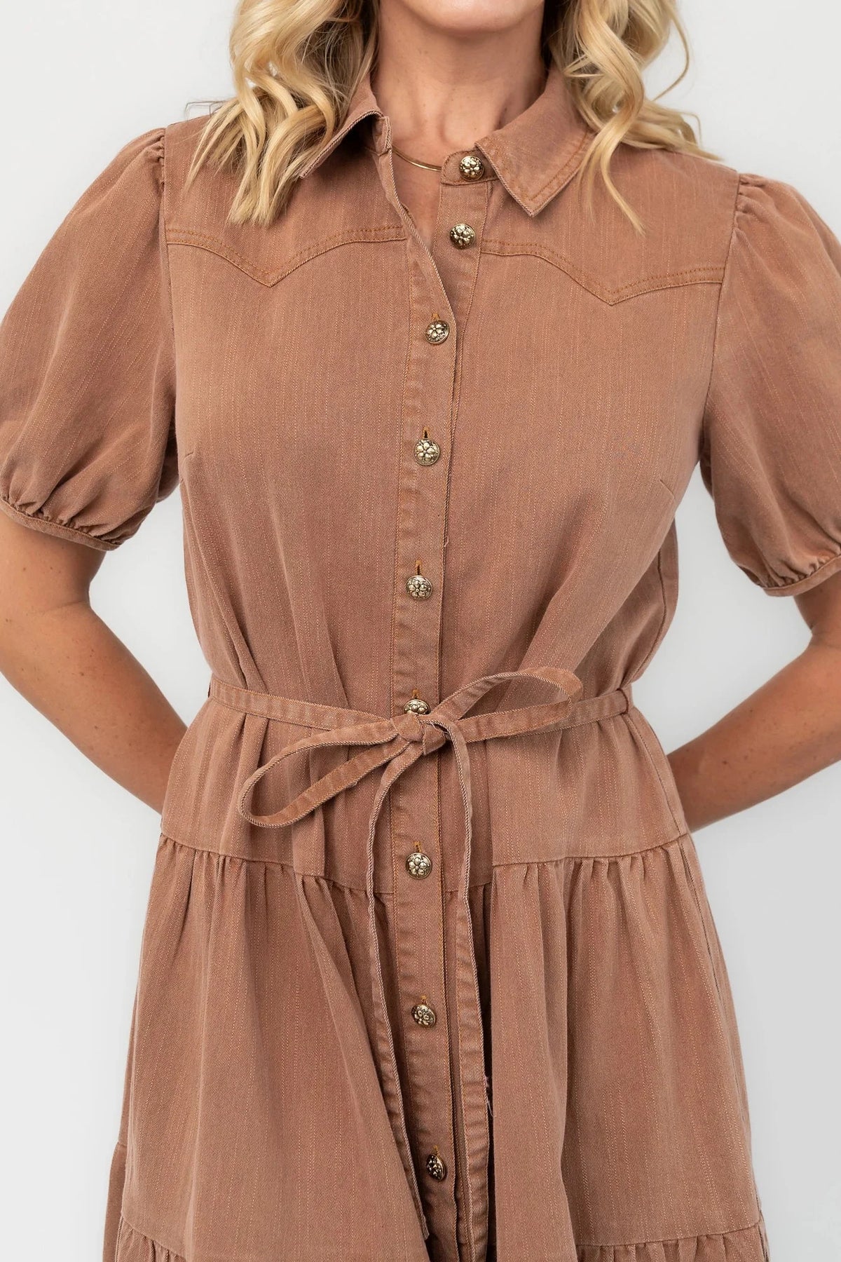 Berlin Button Up Dress | Dusty Mocha