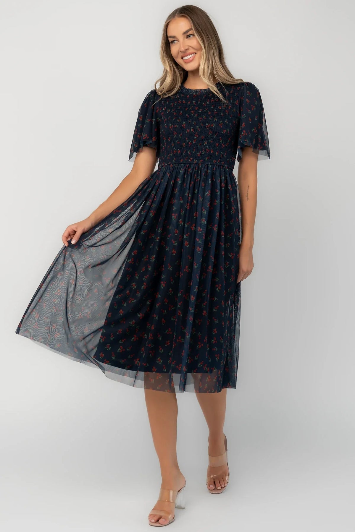 Embry Midi Dress | Navy Floral