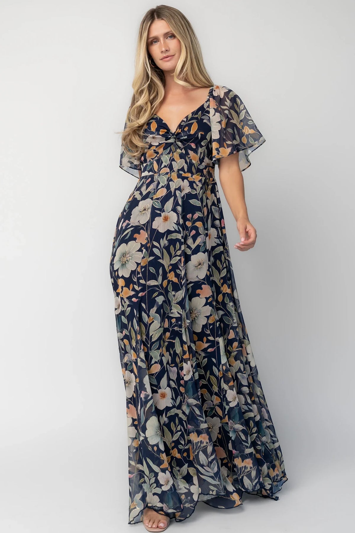 Positano Maxi Dress | Navy Multi