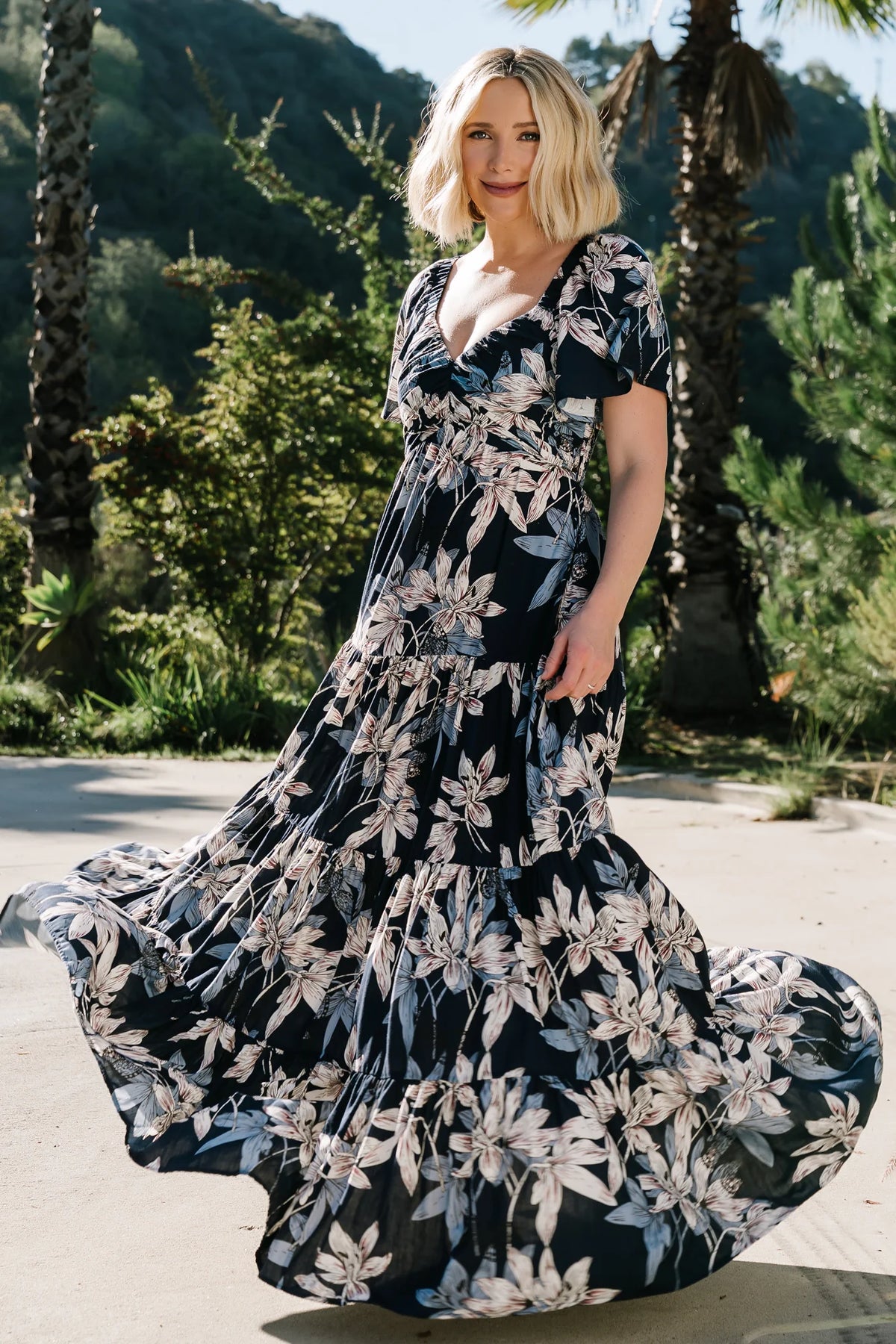 Villa Maxi Dress | Blue Floral