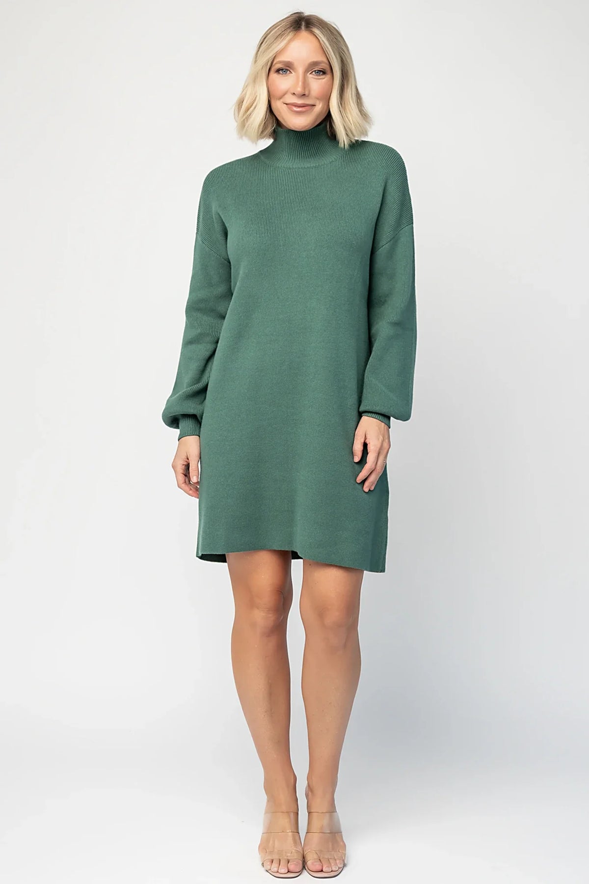 Harlow Sweater Dress | Evergreen