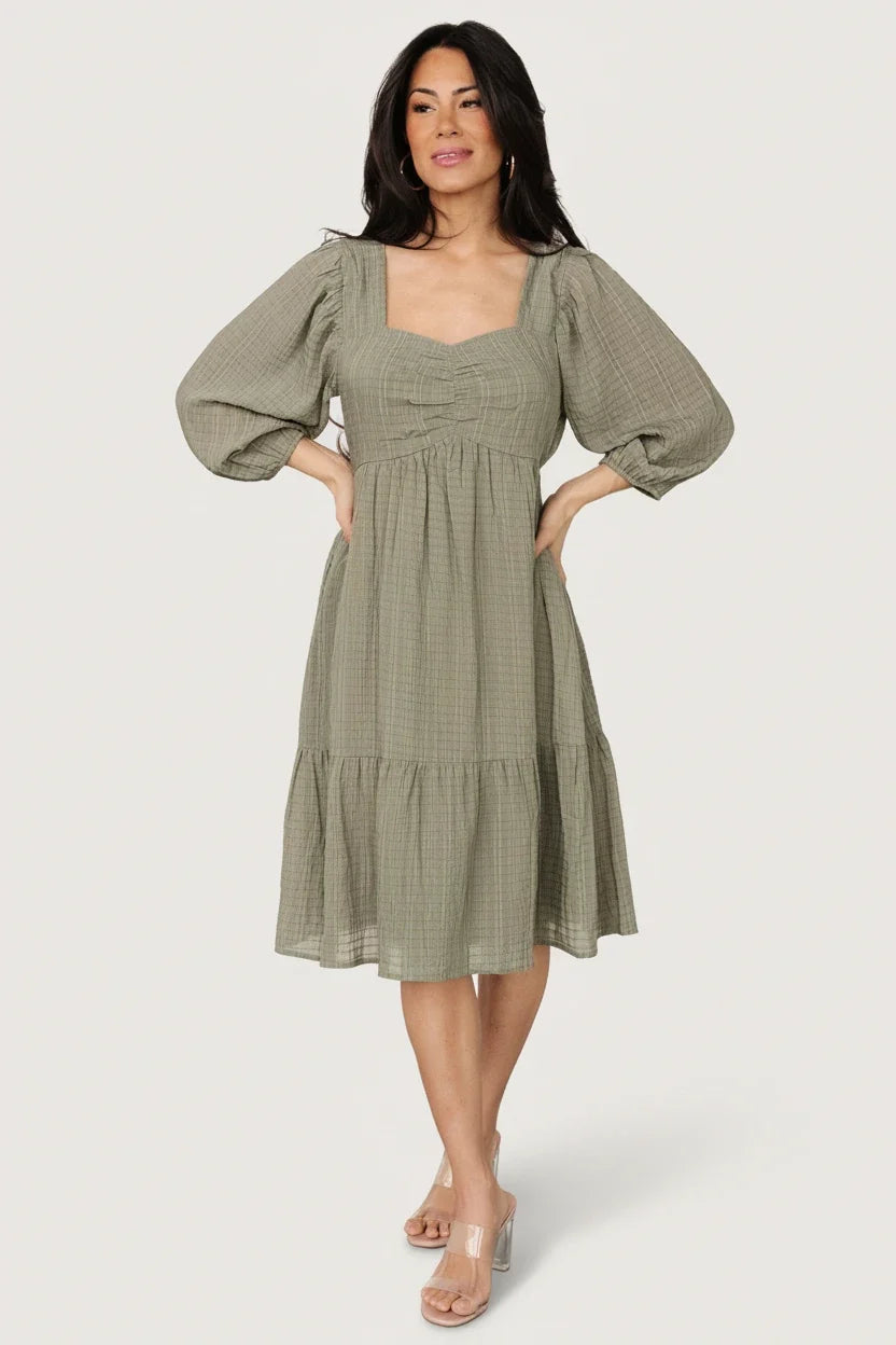 Vaeda Midi Dress | Olive